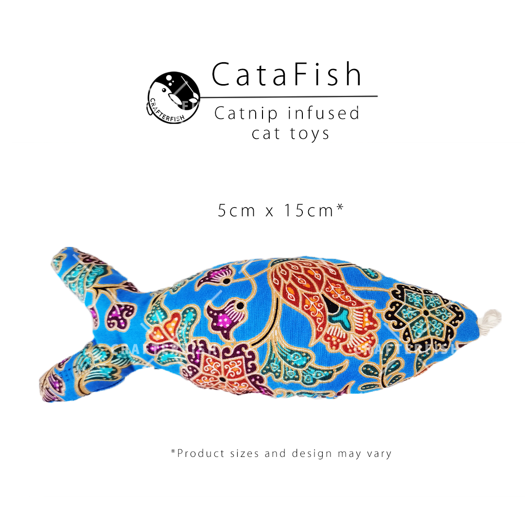 Catnip Silvervine CataFish Toy - Batik Collection