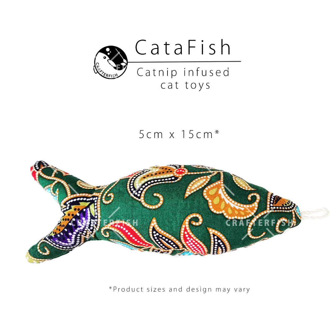 Catnip Silvervine CataFish Toy - Batik Collection