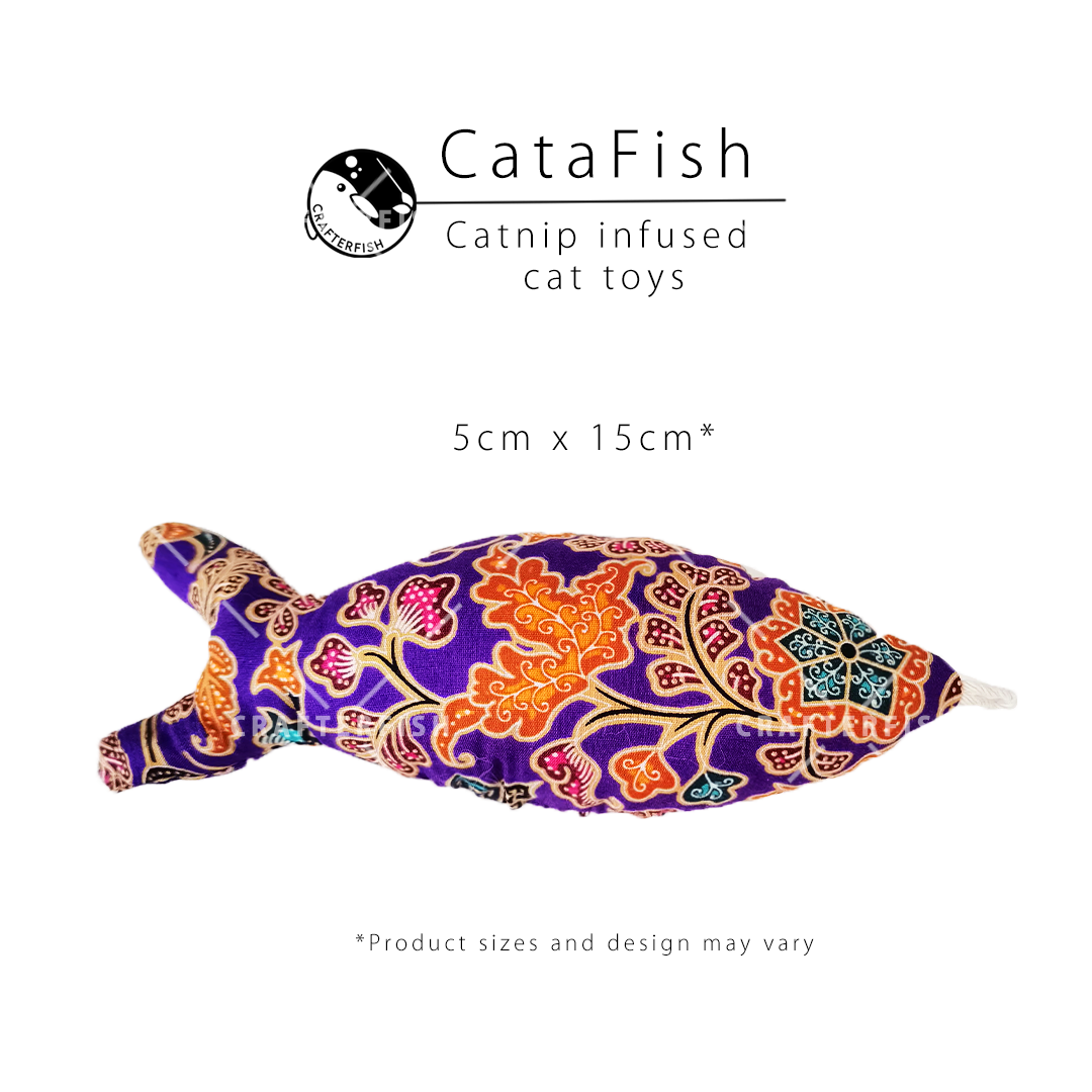 Catnip Silvervine CataFish Toy - Batik Collection