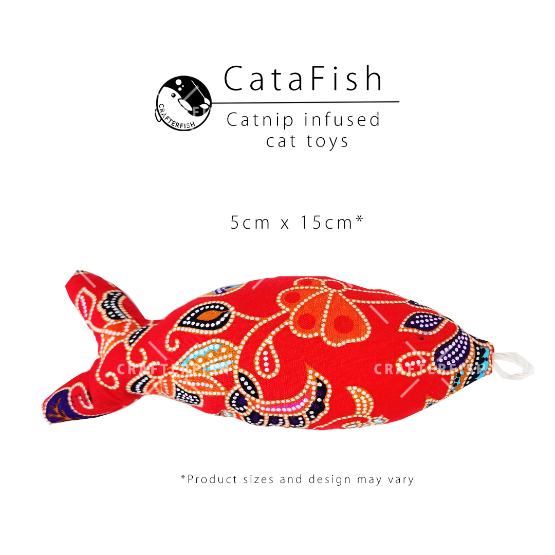 Catnip Silvervine CataFish Toy - Batik Collection