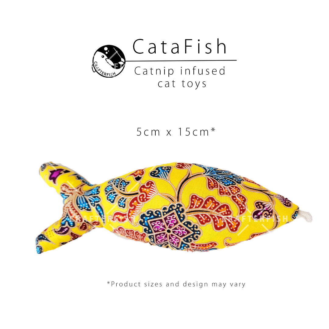 Catnip Silvervine CataFish Toy - Batik Collection