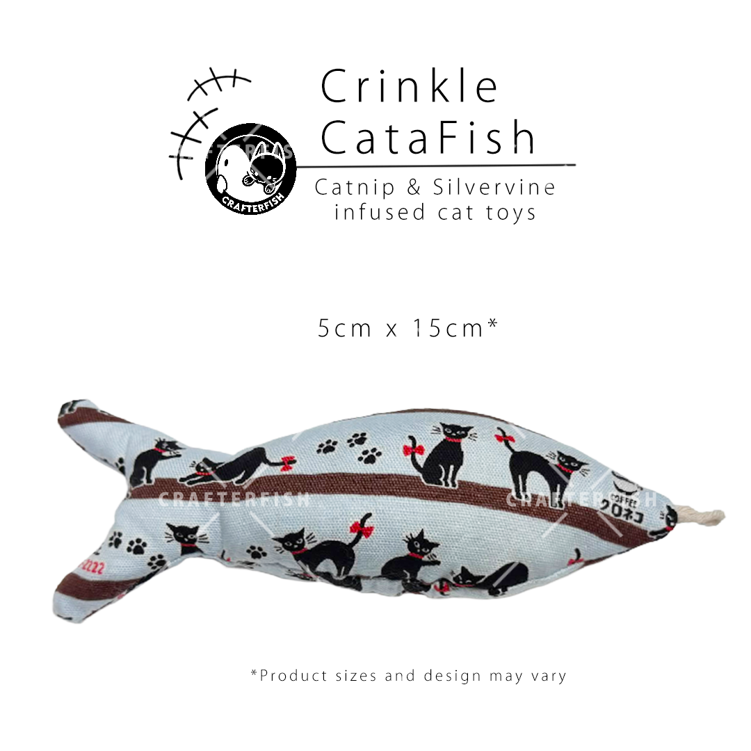Crinkle Catnip Silvervine CataFish Toy