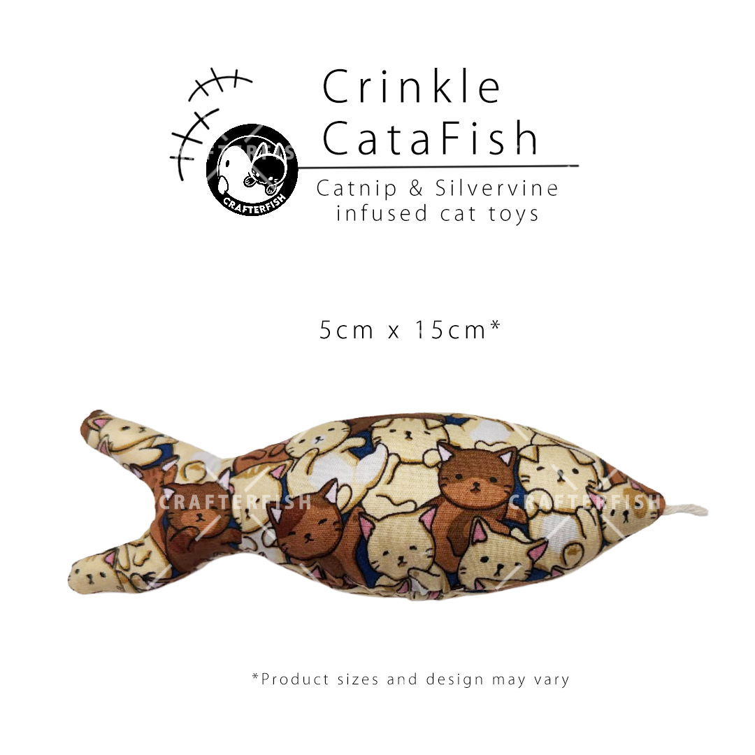 Crinkle Catnip Silvervine CataFish Toy