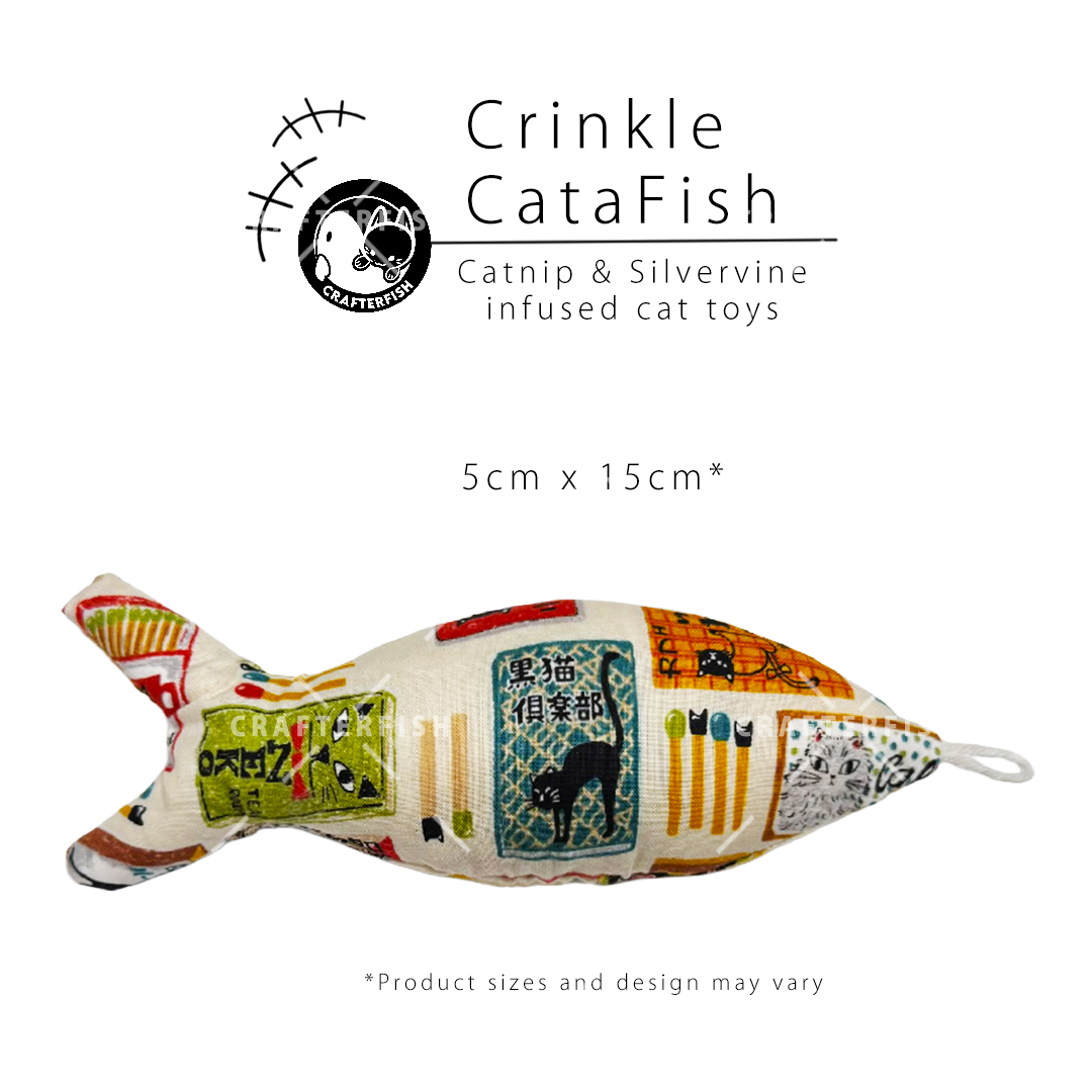 Crinkle Catnip Silvervine CataFish Toy
