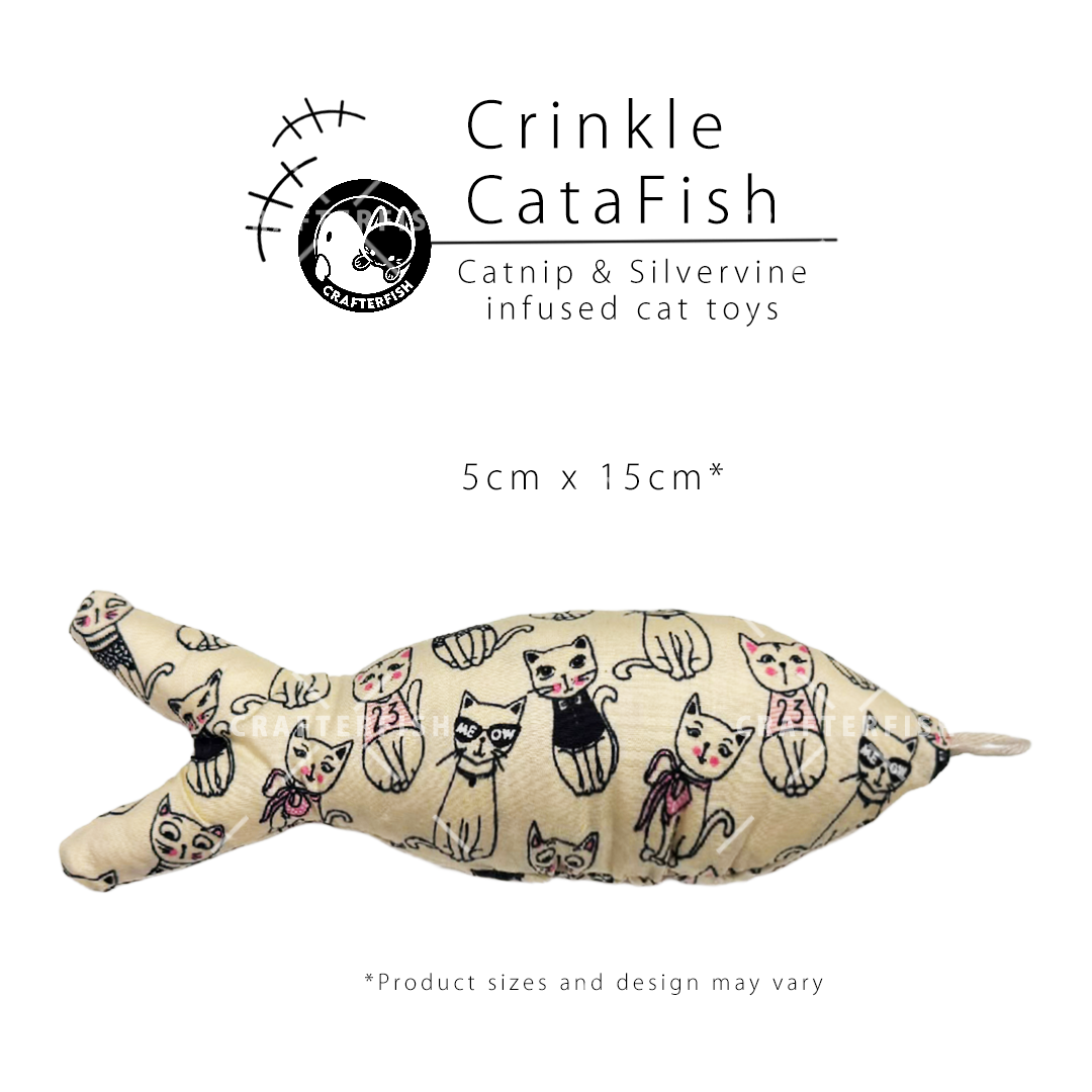 Crinkle Catnip Silvervine CataFish Toy