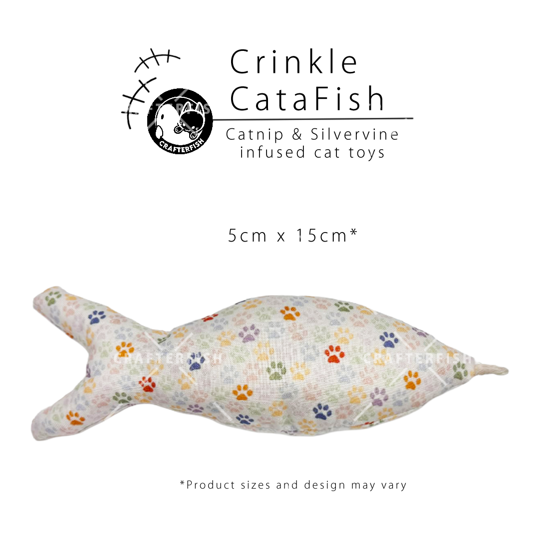 Crinkle Catnip Silvervine CataFish Toy