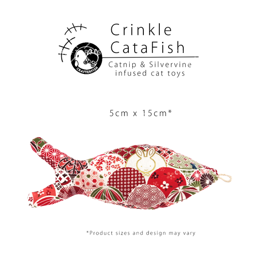 Crinkle Catnip Silvervine CataFish Toy