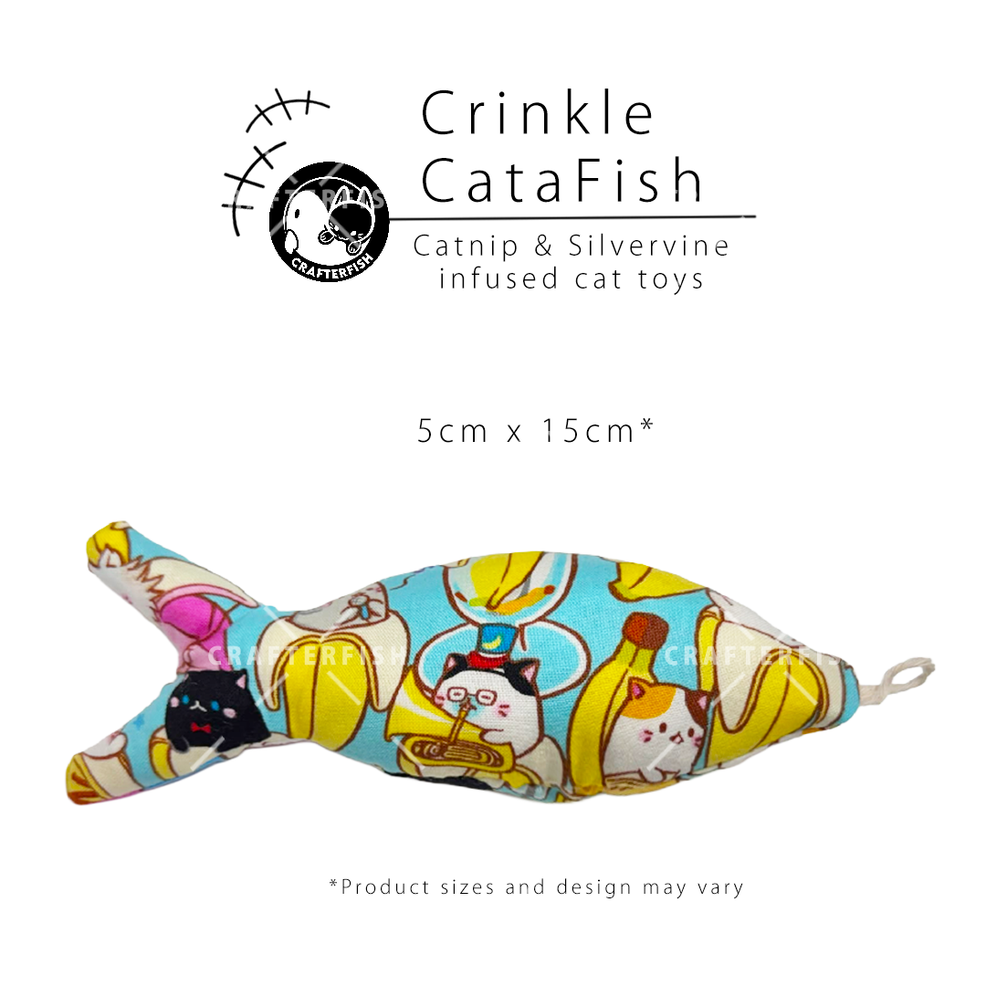 Crinkle Catnip Silvervine CataFish Toy