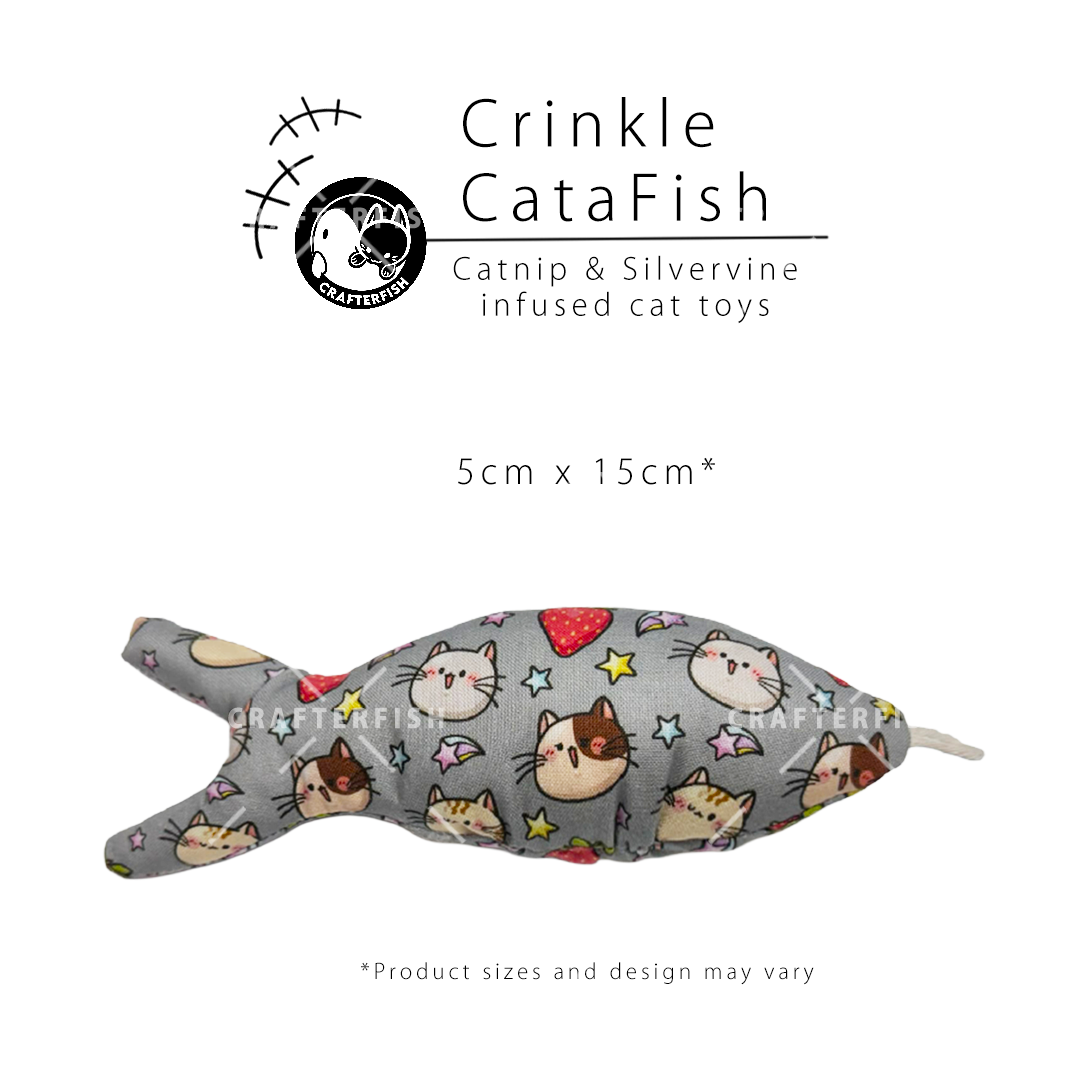 Crinkle Catnip Silvervine CataFish Toy