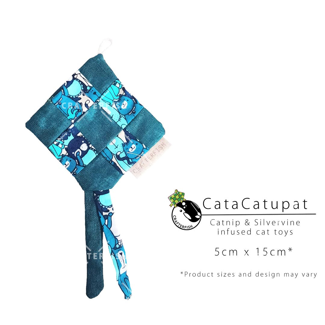 Hari Raya Catupat Cat Toy – Handmade Ketupat with Catnip & Silvervine