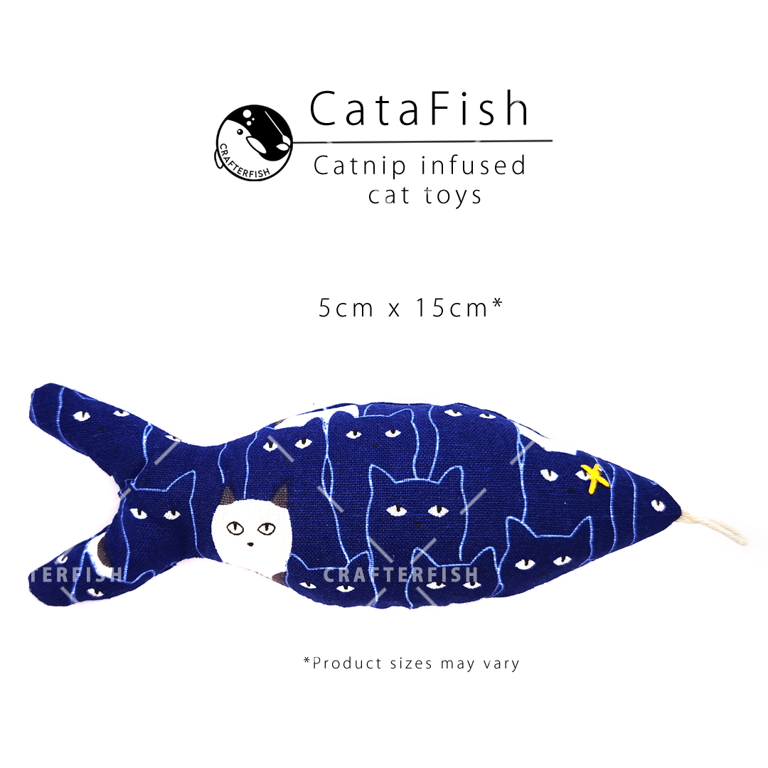 CataFish - Staring Cat blue