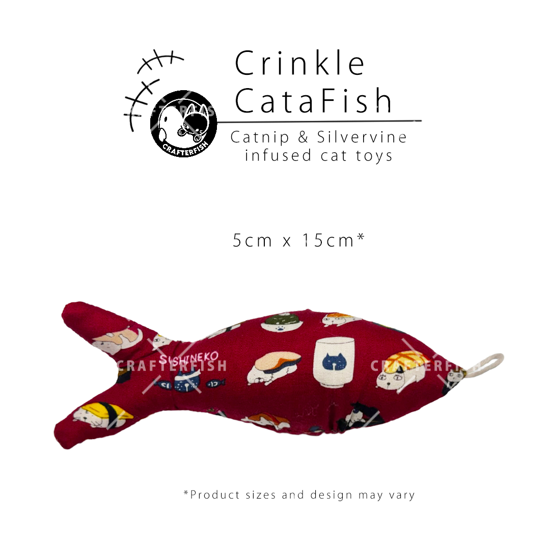 Crinkle Catnip Silvervine CataFish Toy