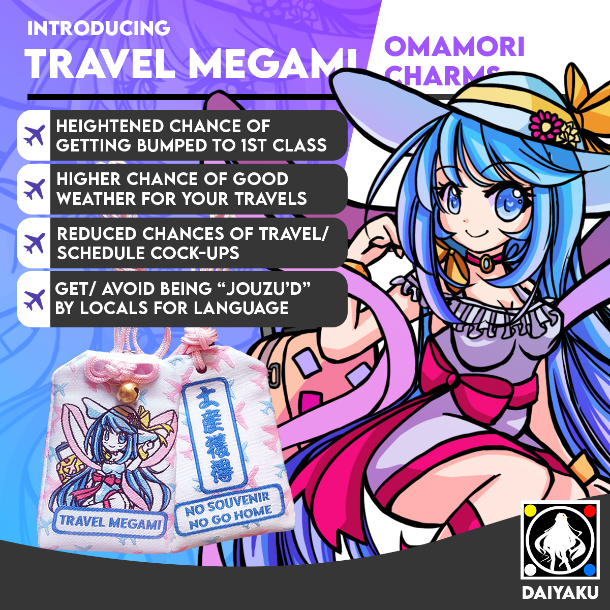 Travel Megami Omamori Charm