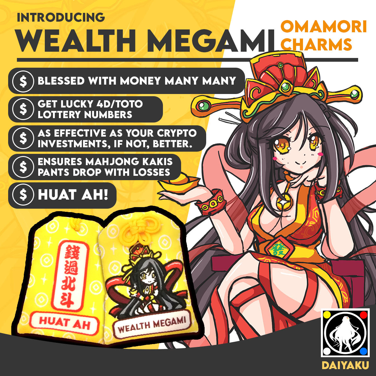 Wealth Megami Omamori Charm